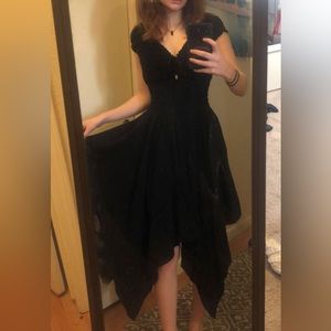 black fairy core dress